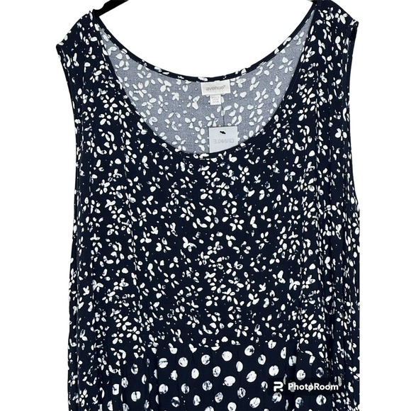 NWT Avenue Womens Kylee Crush Dress‎ Size 22/24 (3X) Midi Length Batik Spot Mix - Picture 5 of 12